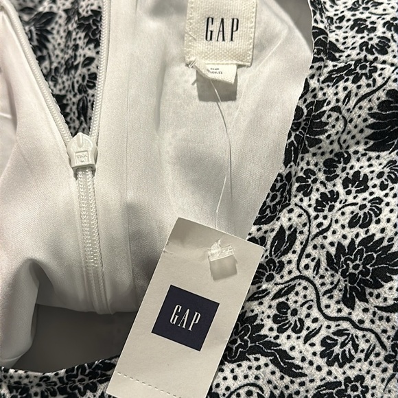Gap Floral Sleeveless Dress Zipper Back Attached Ties at Waist Fully Lined NWT - Picture 9 of 13
